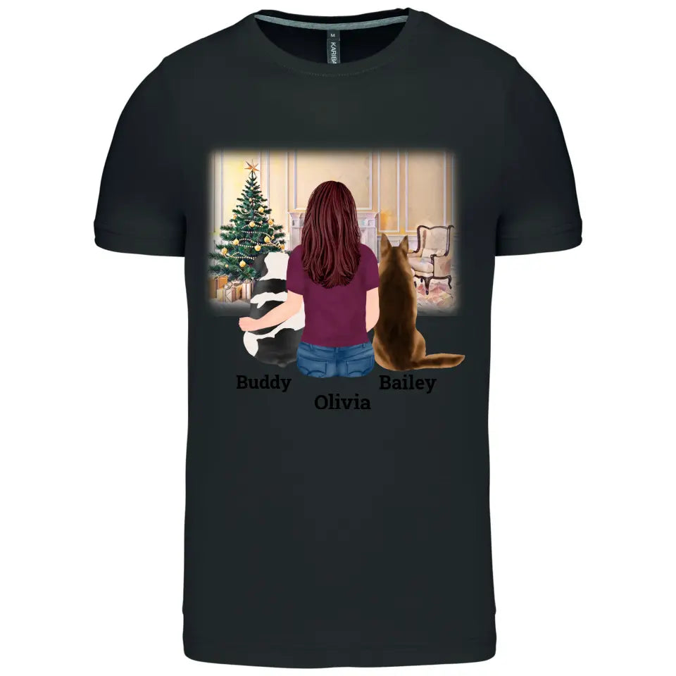 Frauchen mit Hund - T shirt