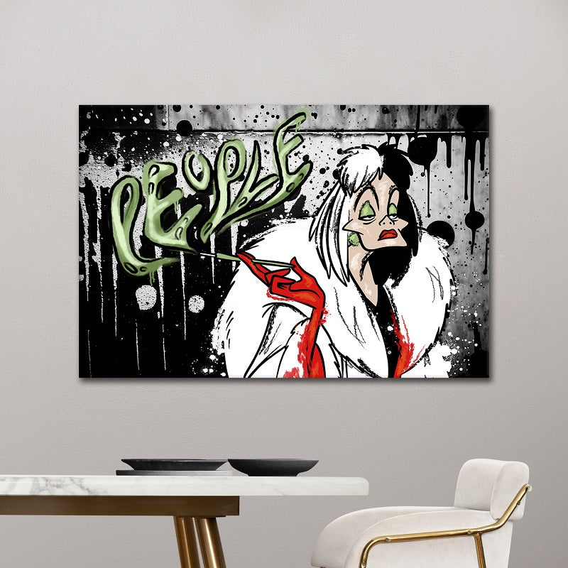 Cruella Wunderschönes Kunstbild auf hochwertiger Leinwand